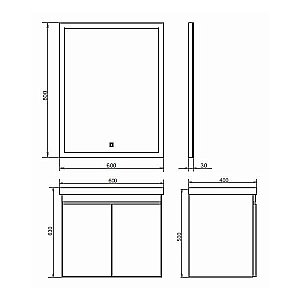Тумба с раковиной Comforty Осло 00-00011149 60 дуб тёмно-коричневый для ванной в интернет-магазине Sanbest