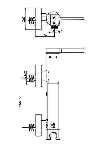 Смеситель для душа GPD GILDO MDB165 купить в интернет-магазине сантехники Sanbest