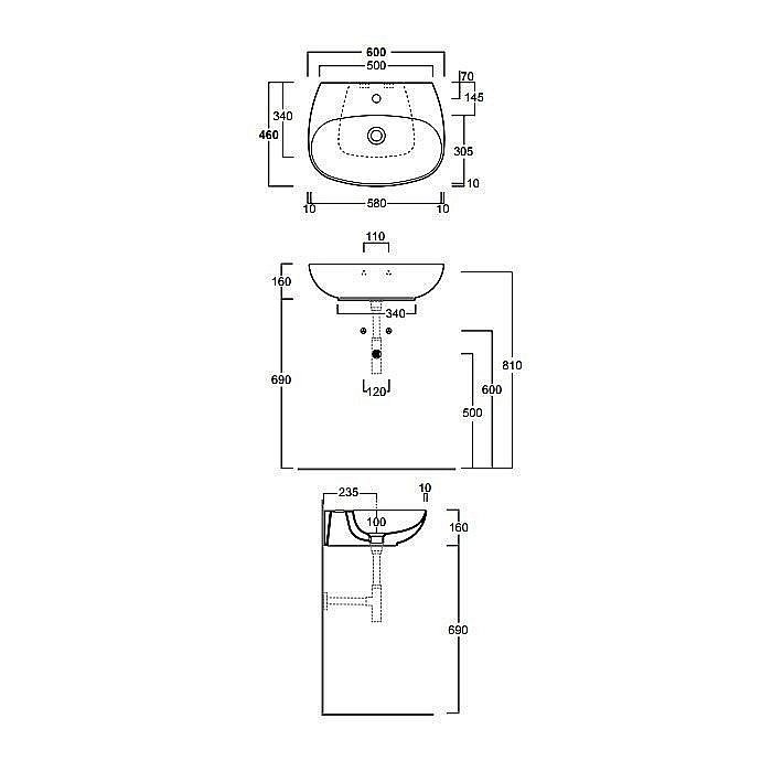 Раковина SIMAS Vignoni 60 купить в интернет-магазине Sanbest