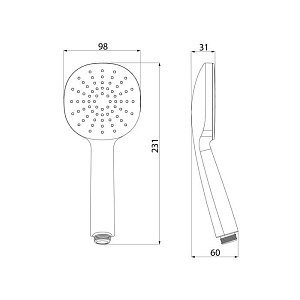 Душевая лейка Iddis Optima Home OPH1FB9i18 купить в интернет-магазине сантехники Sanbest