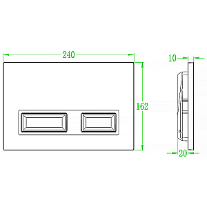 Кнопка для инсталляции Azario NEW AZ-008.04 черная матовая купить в интернет-магазине сантехники Sanbest