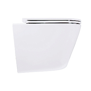 Унитаз подвесной Azario BLISS AZ-5179T-WHT белый, безободковый, с крышкой микролифт, слив торнадо купить в интернет-магазине Sanbest
