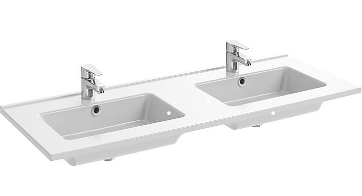 Раковина Jacob Delafon Ola EXVA112-00 120 двойная, белая купить в интернет-магазине Sanbest