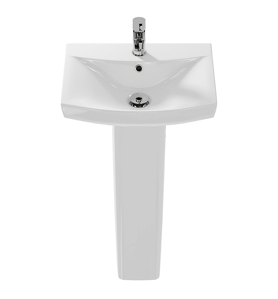 Раковина на пьедестале Cersanit CARINA 50 белая купить в интернет-магазине Sanbest