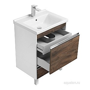 Тумба с раковиной Акватон Капри 60 таксония темная для ванной в интернет-магазине Sanbest