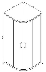 Душевой уголок Bravat DROP BS090.1200A 90х90 стекло прозрачное/профиль хром купить в интернет-магазине Sanbest
