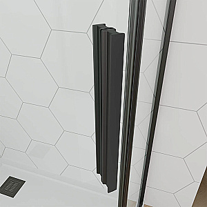 Душевой уголок Veconi Ottimo 90х90 OP10B-9090-01-C9 стекло прозрачное, профиль черный матовый купить в интернет-магазине Sanbest