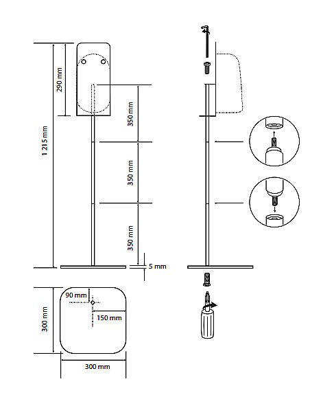 Диспенсер для дезинфекции Bemeta Hotel 124109346 белый купить в интернет-магазине сантехники Sanbest