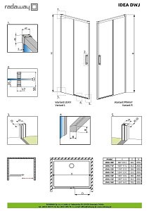 Душевая дверь Radaway Idea DWJ 160 купить в интернет-магазине Sanbest