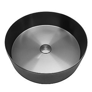 Раковина накладная ABBER Wasser Kreis 40 AF2411GM оружейная сталь купить в интернет-магазине Sanbest