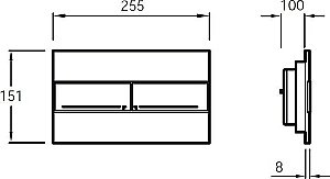 Кнопка для инсталяции Jacob Delafon E4316-CP хром купить в интернет-магазине сантехники Sanbest
