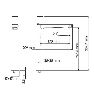 Смеситель для раковины WasserKRAFT Saale 9503H белый матовый купить в интернет-магазине сантехники Sanbest