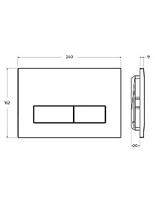 Кнопка для инсталляции Cezares SLIDER-BTN-IN сатин купить в интернет-магазине сантехники Sanbest