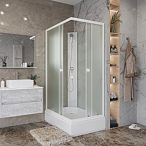 Душевая кабина Niagara Promo P100/80/26Q/MT/BK 100х80 купить в интернет-магазине Sanbest