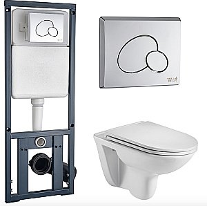 Унитаз с инсталляцией WeltWasser MARBERG 410 + BAARBACH 004 GL-WT + MAR 410 RD купить в интернет-магазине Sanbest