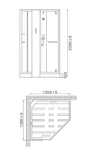 Душевая кабина ORANS Diamond SR-89106S 130х130 black купить в интернет-магазине Sanbest