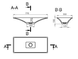Раковина Holbi Sirius 77 2.02.018.44.4 Nano Concrete бетон купить в интернет-магазине Sanbest