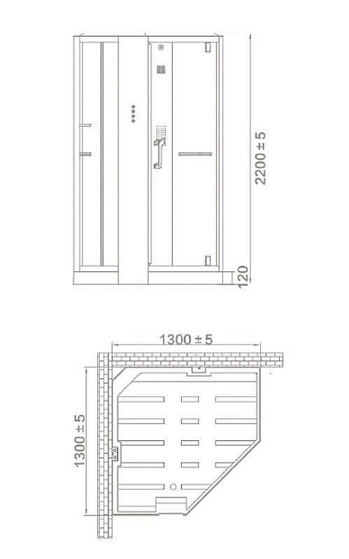 Душевая кабина ORANS Diamond SR-89106S 130х130 black купить в интернет-магазине Sanbest