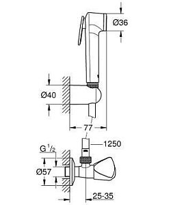 Душевой гарнитур Grohe Tempesta-F Trigger Spray 27514001 купить в интернет-магазине сантехники Sanbest