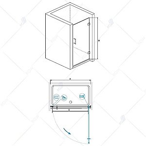Душевая дверь RGW Hotel HO-011 90 купить в интернет-магазине Sanbest