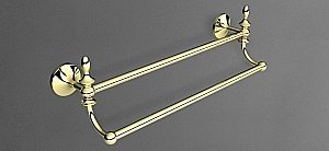 Двойной полотенцедержатель ART&MAX BOHEMIA AM-E-4248-Do золото купить в интернет-магазине сантехники Sanbest