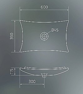 Раковина накладная Gid Creativo 60 N9177 51170 белая купить в интернет-магазине Sanbest