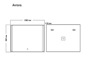 Зеркало GROSSMAN Avrora 1110080 100x80 в ванную от интернет-магазине сантехники Sanbest