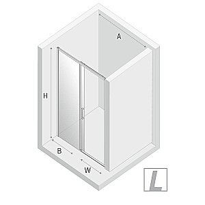 Душевая дверь NEW TRENDY PRIME 160 стекло прозрачное/профиль хром купить в интернет-магазине Sanbest