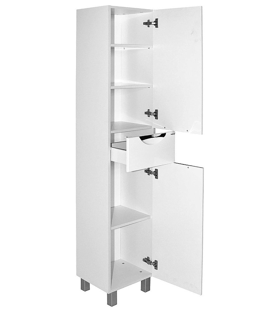 Пенал напольный MIXLINE КАССИОПЕЯ 518676 35 белый для ванной в интернет-магазине сантехники Sanbest