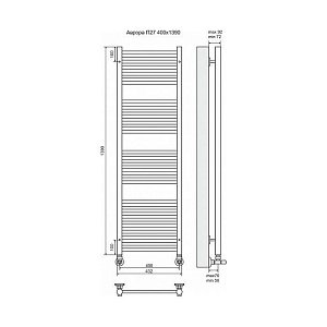 Полотенцесушитель водяной Terminus Аврора П27 400x1390 купить в интернет-магазине сантехники Sanbest