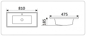 Раковина Ceramalux N 81 NYJ851-80 белая купить в интернет-магазине Sanbest