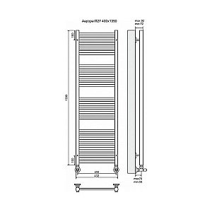 Полотенцесушитель водяной Terminus Аврора П27 400x1390 купить в интернет-магазине сантехники Sanbest