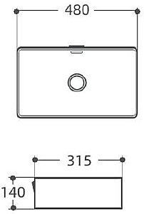 Раковина накладная Aquanet Perfect-2-MB 48 273677 черная матовая купить в интернет-магазине Sanbest