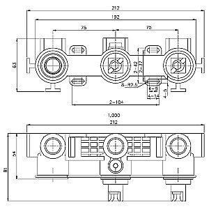Душевая система Black&White Gravity GH9025NGM оружейная сталь купить в интернет-магазине сантехники Sanbest