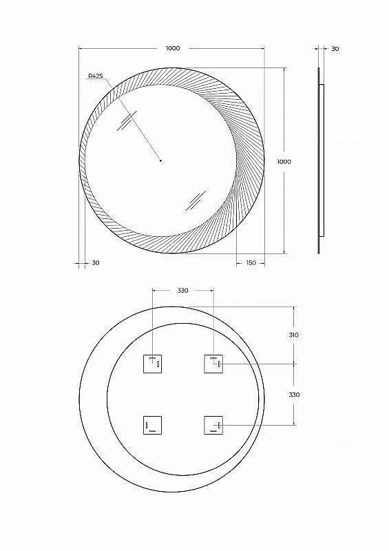 Зеркало Cezares 100 CZR-SPC-D1000-LED в ванную от интернет-магазине сантехники Sanbest