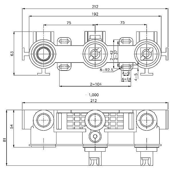 Душевая система Black&White Gravity GH9025NGM оружейная сталь купить в интернет-магазине сантехники Sanbest