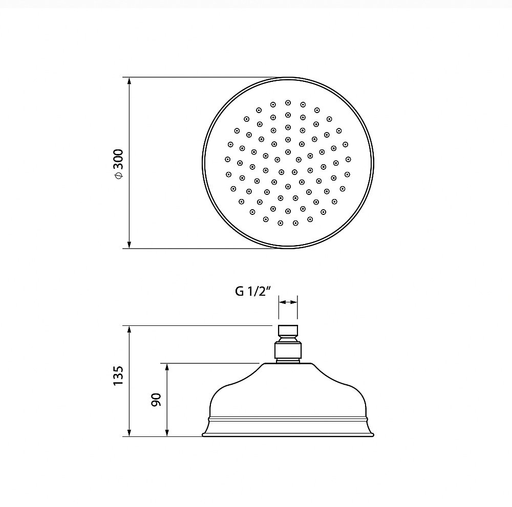 Верхний душ Migliore Roma 30х30 32694 хром купить в интернет-магазине сантехники Sanbest