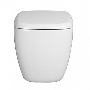 Унитаз подвесной Abber Rechteck AC1217 белый, безободковый, с крышкой микролифт, слив торнадо купить в интернет-магазине Sanbest