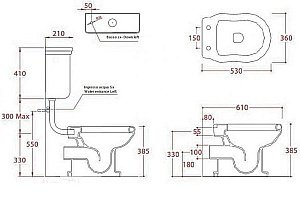 Унитаз ARTCERAM Hermitage HEV003 01 00 с низким бачком бронза купить в интернет-магазине Sanbest