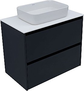 Тумба с раковиной Allen Brau Activity 80 1.34004.AM антрацит матовый/черный брашированный для ванной в интернет-магазине Sanbest