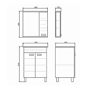 Тумба с раковиной Comforty Модена М 00-00001642 60 белая матовая для ванной в интернет-магазине Sanbest