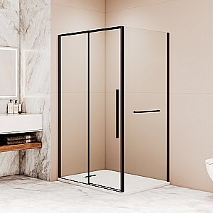 Душевой уголок RGW Stilvoll SV-42-1B 323242158-014 150x80 стекло прозрачное/профиль черный купить в интернет-магазине Sanbest