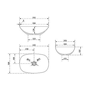 Раковина накладная Vincea 54 VBS-6T12B черная купить в интернет-магазине Sanbest