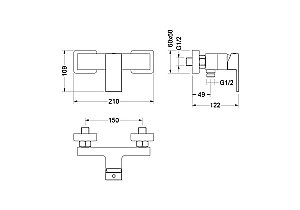 Смеситель для душа Aquatek Либра AQ1660CR хром купить в интернет-магазине сантехники Sanbest
