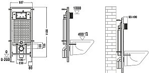 Унитаз с инсталляцией WeltWasser MARBERG 507 + NESENBACH 004 GL-WT + MAR 507 RD купить в интернет-магазине Sanbest