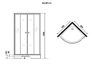 Душевой уголок Niagara Eco NG-001-14 90х90 купить в интернет-магазине Sanbest