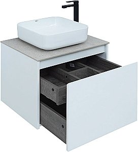 Тумба с раковиной Aquanet Nova Lite 242574 60 белый для ванной в интернет-магазине Sanbest