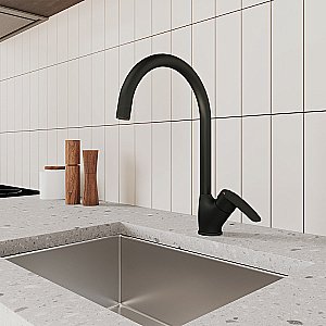 Смеситель для кухни Milardo Rora RORBL0JM05 черный матовый купить в интернет-магазине сантехники Sanbest