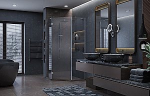 Душевой уголок Ambassador Diamond 12011111 90x90 стекло прозрачное/профиль хром купить в интернет-магазине Sanbest