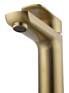 Смеситель для раковины WONZON & WOGHAND Line, Брашированное золото (WW-A40732-BG) купить в интернет-магазине сантехники Sanbest